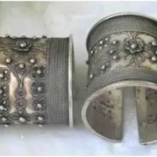 Горячая Распродажа стиль> Китайский Племенной Мяо серебряный мужской браслет пара