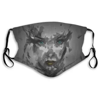 

Light Women Music Night Stars Washable Reusable Mask, Anti Dust Half Face Mouth Mask For Kids Teens Men Women With Adjustable