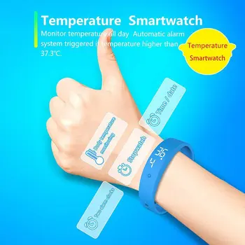 

V9 Smart Bracelet Body Temperature Monitoring Precise Display Smart Band Chargeable Accurate Body Temperature Display Watch