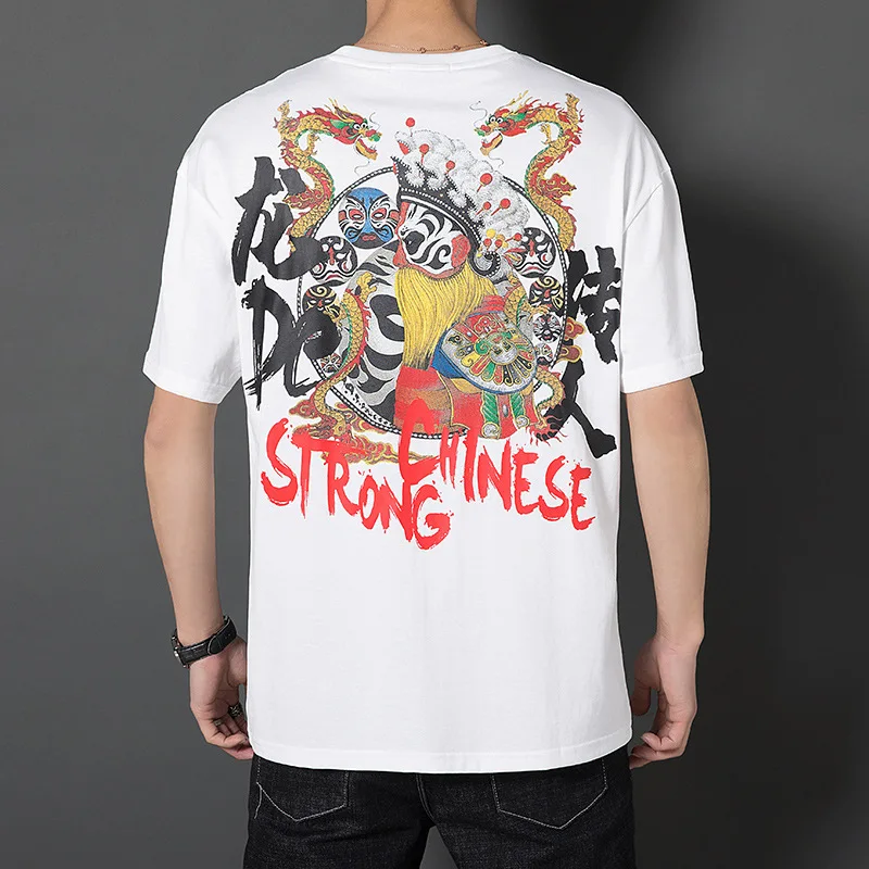 

Модная мужская футболка с круглым вырезом и принтом Facebook, Удобный Повседневный свободный Универсальный спортивный топ в китайском стиле