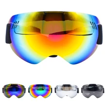 Спортивные лыжные очки двухслойные UV400 Анти-туман большая Лыжная маска очки для катания на лыжах мужские и женские спортивные снежные сноубордические очки