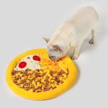 

Pet Dog Pizza Sniffing Mat Dog Work Searching Pad For Training Natural Smelling Skills Preventing Damage To Furniture