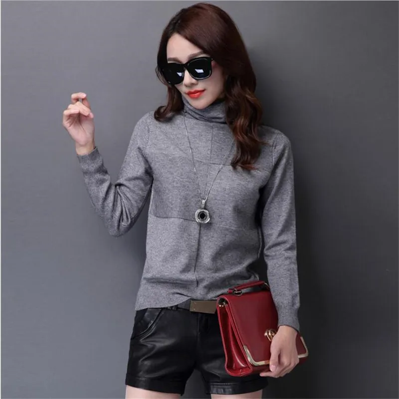 Women Sweaters and Pullovers Women 2019 Cashmere Sweater Fashion Women's Color Long sleeve  Knitted Sweater