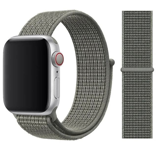 13 Spruce fog Ремешок для apple watch ремешок 44 мм 40 мм дышащий нейлоновый спортивный ремешок браслет iwatch 5 4 3 42 мм 38 мм apple watch 5 4 band - Цвет ремешка: 13 Spruce fog