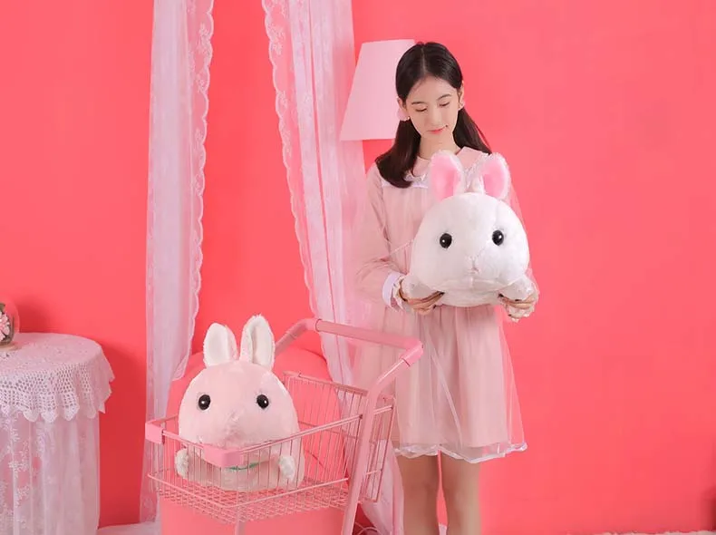 1 шт. 45 см Kawaii милый белый розовый кролик животные кролики Мягкие Плюшевые Игрушки для маленьких девочек на день рождения Рождественский подарок украшение комнаты