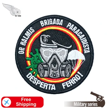 

Op Balmis Embroidery Patches Iron on Military for Clothing Spanish Army Morale Badges Applique Jacket Vest Custom Accessories