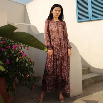 

2020 Fall New Floral French Fresh Casual Women Dress