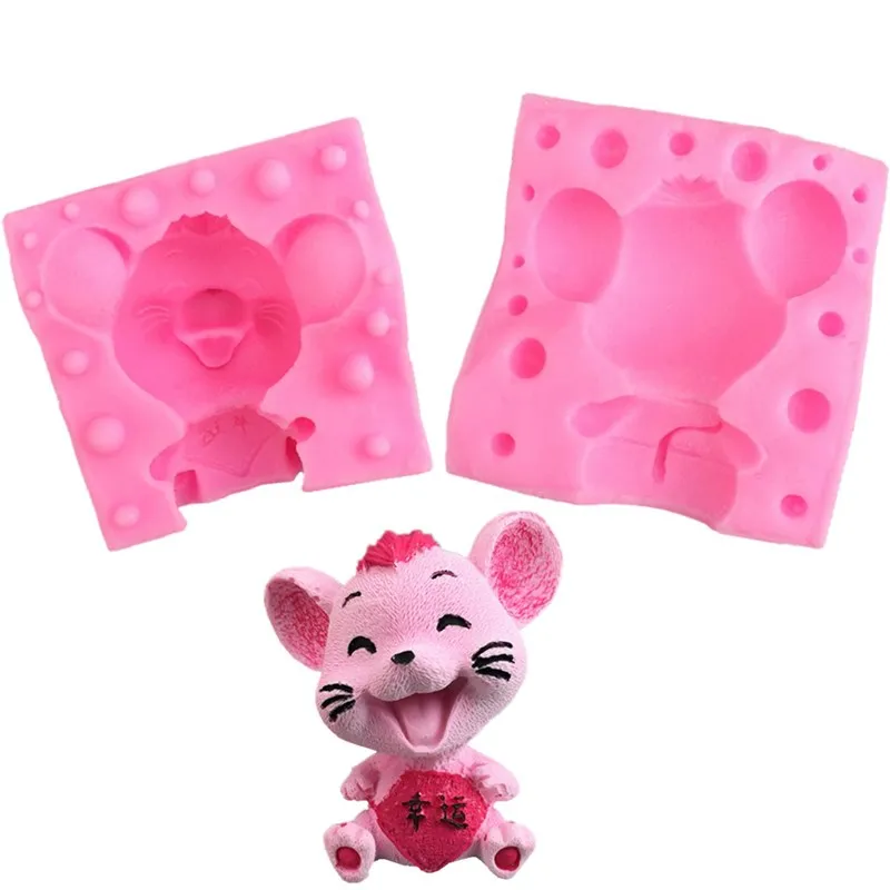 Xixing милый 3D мышь в форме DIY силиконовый сахар поворотный плесень кухонные принадлежности украшения торта инструмент шоколадный пудинг штукатурка плесень