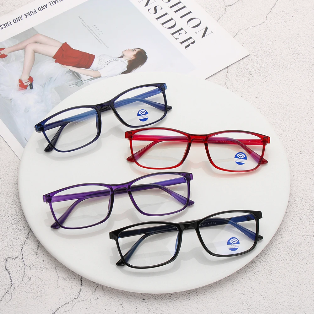 1Pc Flat Mirror Glasses Women Men Anti Blue Light Square Eyewear Blocking Glasses Optical Spectacle Eyeglass Frame Office Comput blue ray glasses