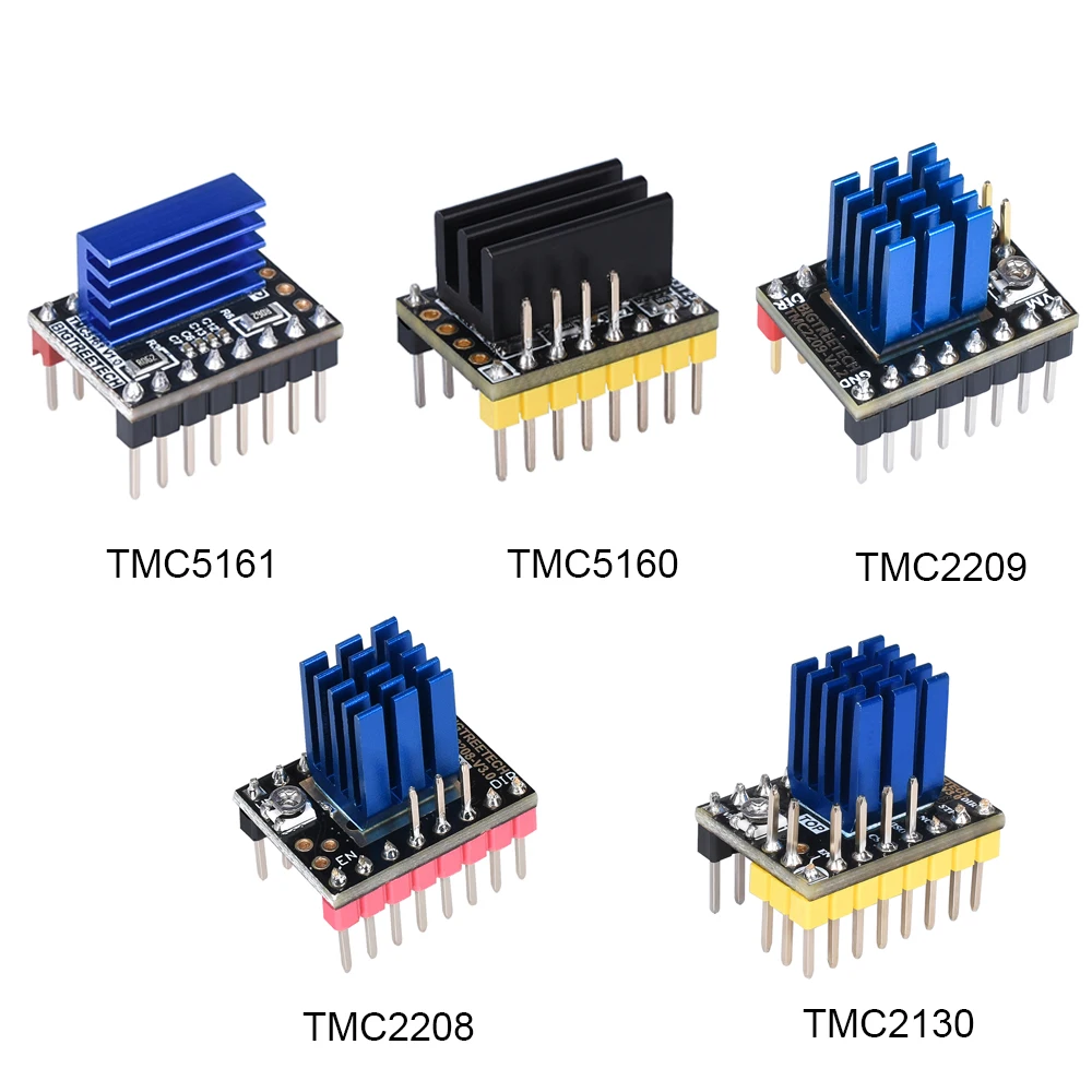 5PCS TMC2209 TMC2208UART TMC2130SPI TMC5160 Stepper Motor Driver For 3D Printer Control Board In Stock head thermal printer