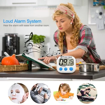

Kitchen Timer Alarm Clock Memory Function Cooking Digital Screen Countdown Timers Household Kitchen Easy Supplies