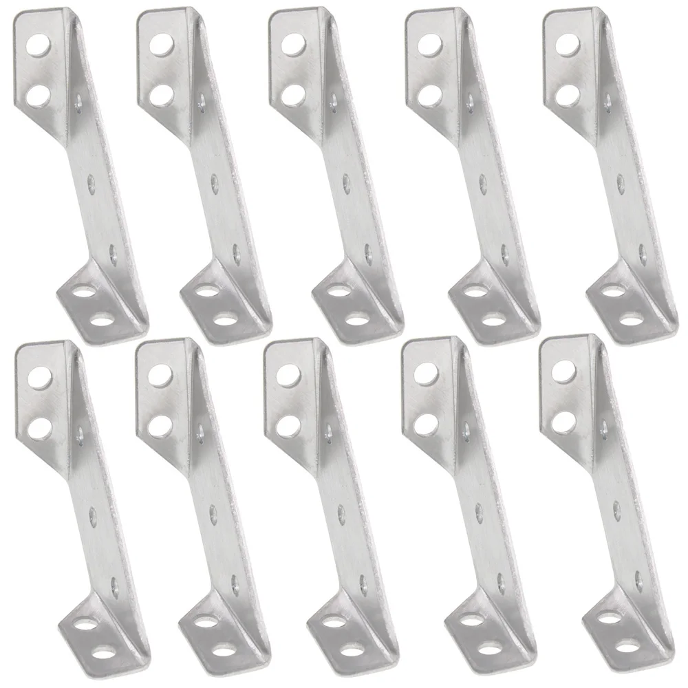 

10PCS Stainless Steel Corner Bracket,Angle Code Corner Braces Multi-Angle Joint Fastener,Support for Desk Edge,Box,Wood Beam