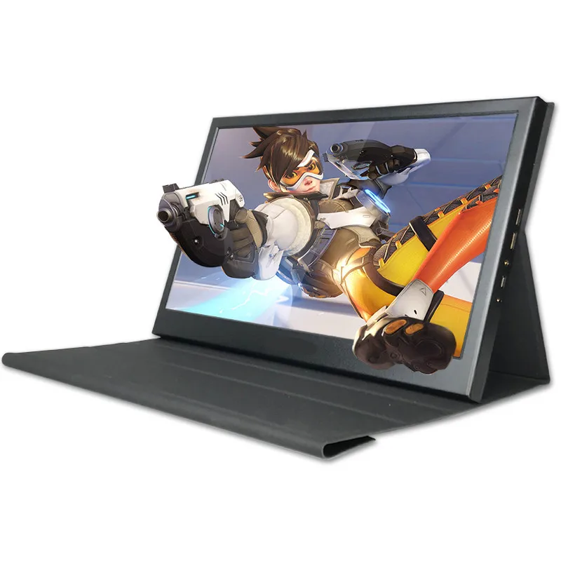  15.6 inch split portable touch screen monitor with battery for smartphone laptop and game consoles