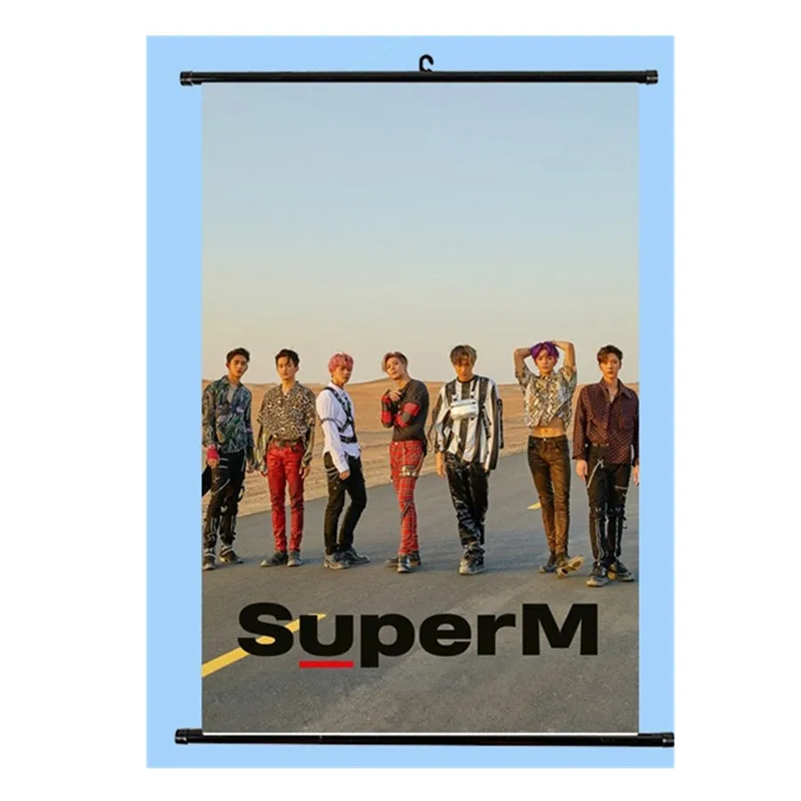 5 SuperM Members, мини настенные свитки, изображение, прыгающий, десять Лукас, вешающий плакат, Baekhyun Kai, домашний декор, Kpop, вентилятор, подарок - Цвет: 5