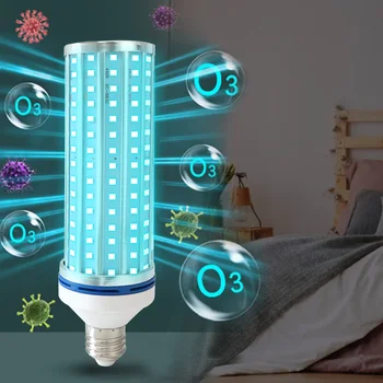 

60W E27 Portable Sterilize UV-C Light Germicidal UV Lamp Home Handheld Disinfection Corn Shape Light Bulb 110V/220V 254nm