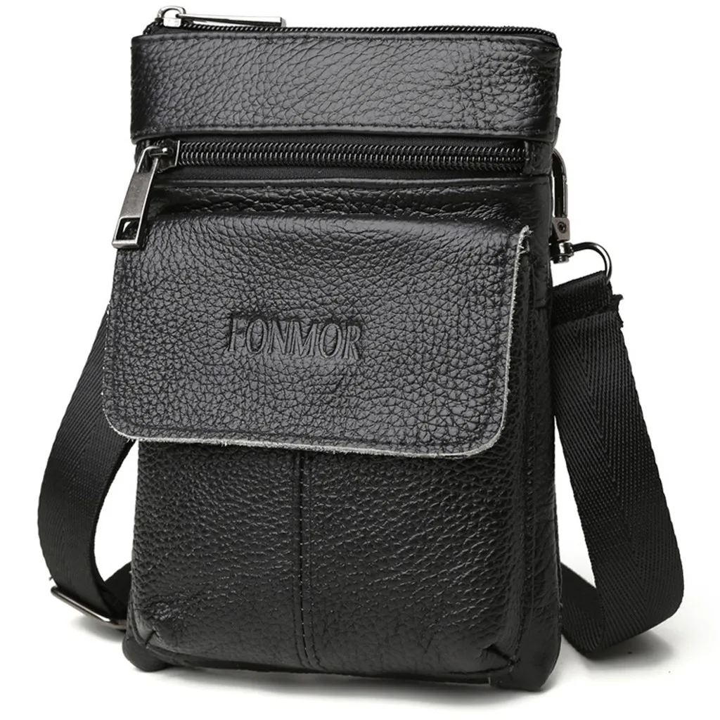 New Men's Retro Large Capacity Messenger Bag Hot Business Travel Multi-function Mobile Phone Storage Bag#xm3