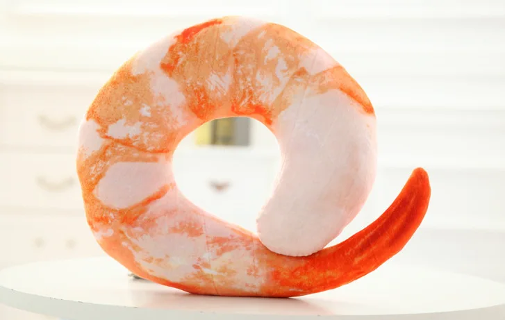 Творческая модель Мясо креветок подушка для шеи U-SHAPE Подушка реалистичное большое Мясо креветок высокого качества подарок напрямую от производителя