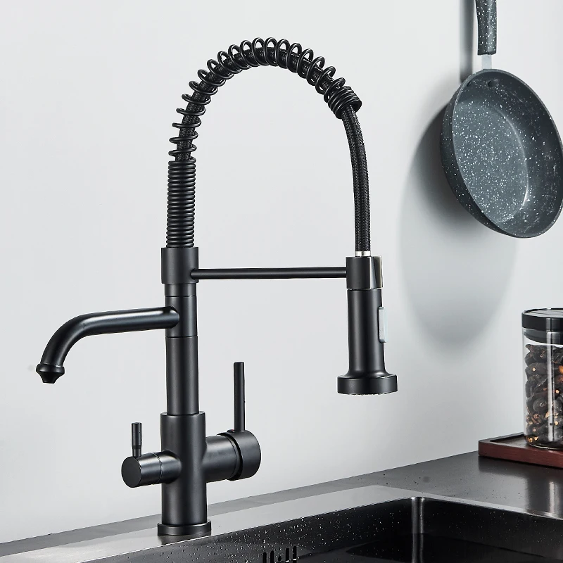 Kitchen Faucets Faucet Water Filter Water Purifier Kitchen Filtered Faucet Dual Sprayer 360 Rotation Purification Mixer