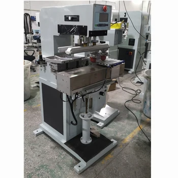 

4 color shuttle pad print machine with open inkwell