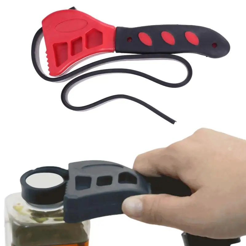 

WINOMO 2pcs Rubber Strap Wrench Bottle Opener Adjustable Strap Bottle Opener Jar Openers Tool For Home Bar(8inch And 6inch)