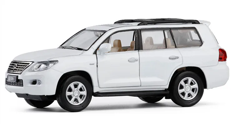 Подарок из бутика 1:32 LX570 роскошная модель из сплава SUV, имитация литого металла 3 двери звук и свет оттягивающаяся назад Модель