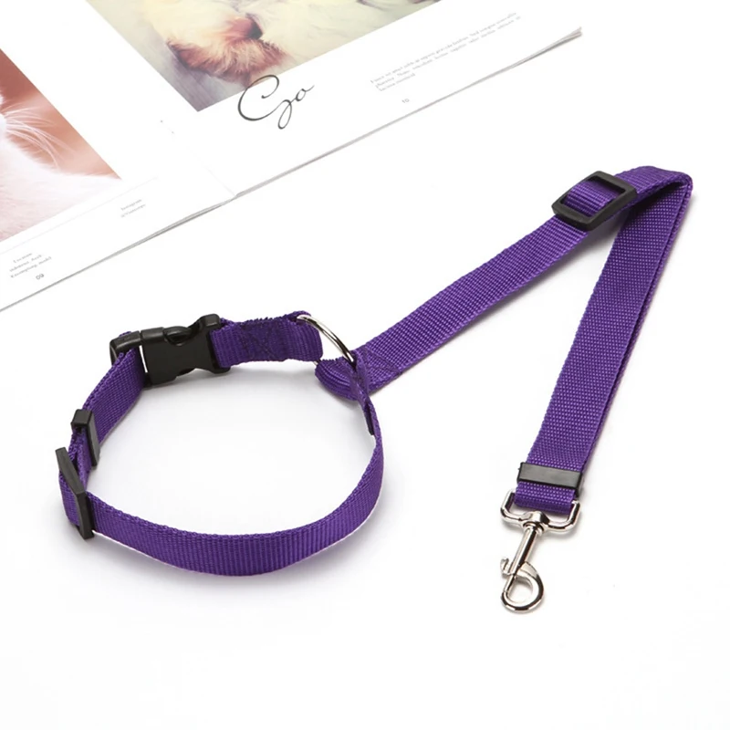 Practical Dog Cat Pet Safety Adjustable Car Seat Belt Harness Leash Travel Clip Strap Lead - Название цвета: PP