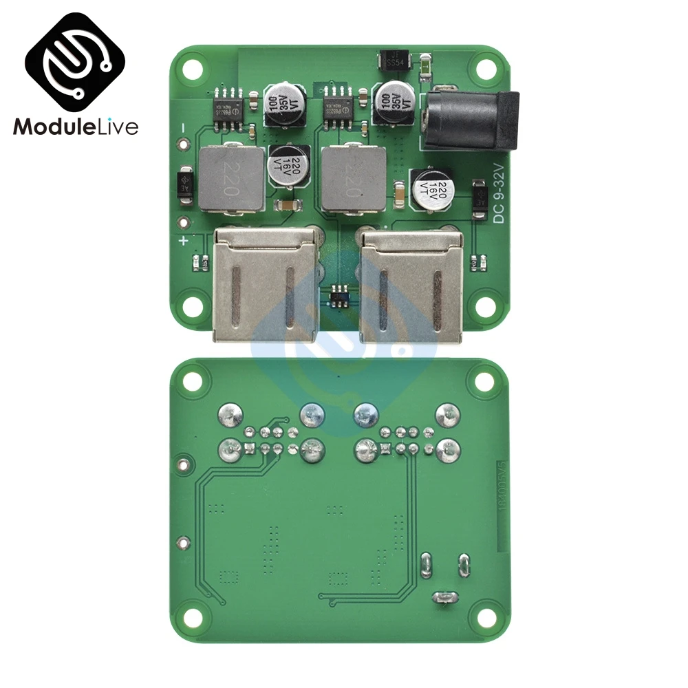 DC 12 V 19 V 24 V до 5 V 6A Мощность Шаг вниз Доска модуль 4 четыре USB мобильное автомобильное зарядное устройство электронный комплект Модуль платы