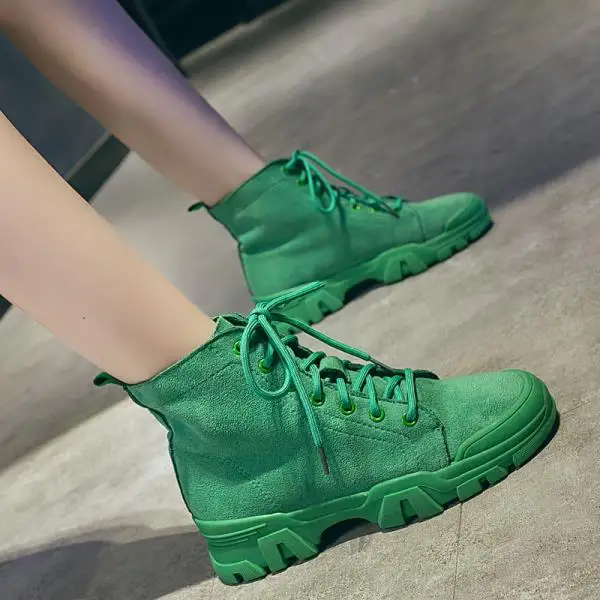 Bootee/женские летние ботинки г. Женская брендовая обувь ботинки на низком каблуке с круглым носком, модные женские ботинки до середины икры на шнуровке - Цвет: 2