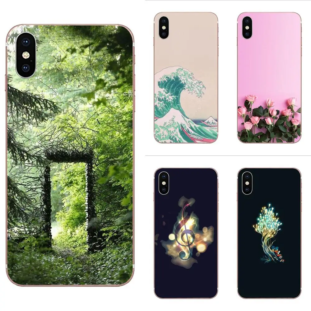 Мягкий дизайн для Xiaomi Redmi mi10 lite Pro Note 9 PRO Max 9s Mi9 K30 K20 5G пейзажи фантазия Land Art Black |