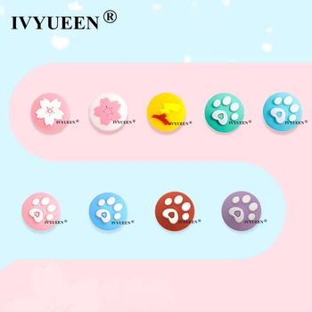 

IVYUEEN for Nintend Switch Lite Analog Thumb Stick Grips for Nintendo Swith Joy Con JoyCon Joystick Animals Crossing Cap Cover
