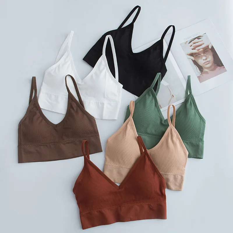 Women Tube Top U Back Crop Top Push Up Bandeau Bra Sexy Lingerie Seamless Underwear Sport Tank Fitness Brassiere