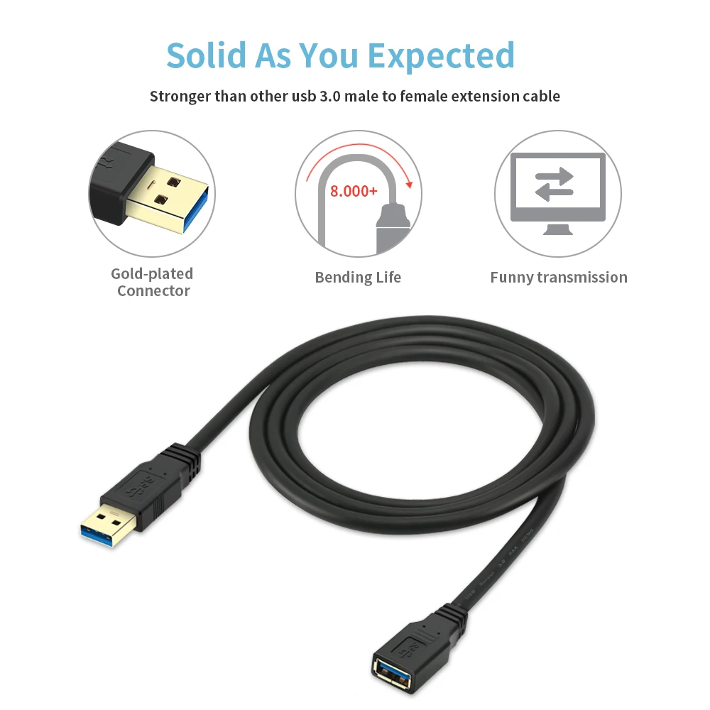 USB 3,0 кабель-удлинитель USB3.0 высокоскоростной кабель-удлинитель типа A с разъемом «папа» и «мама» для Playstation USB флеш-накопитель клавиатура принтер