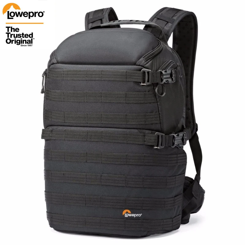 Mochila de câmera lowepro protática 350 aw dslr, frete rápido, bolsa para laptop, com capa de todos os climas