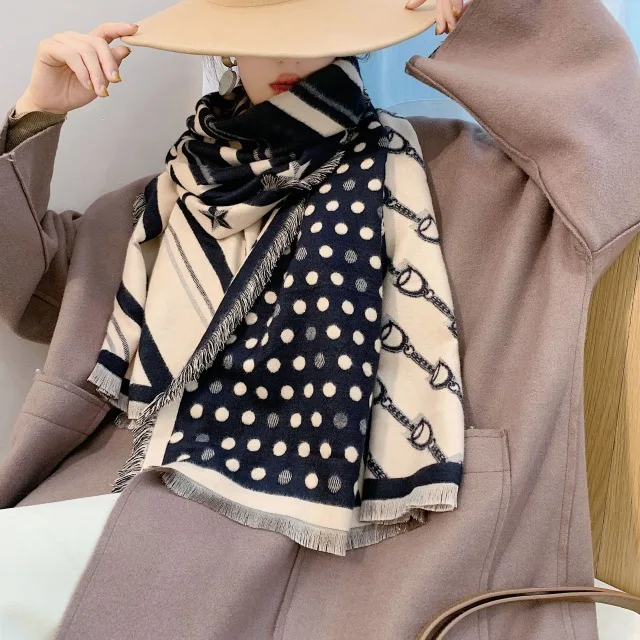 style 2 Бренд, зимний шарф, лошадь, кашемир, Пашмина, женские шарфы, теплая плотная шаль, хиджаб, пончо для женщин, шарфы, женские шарфы - Цвет: style 2