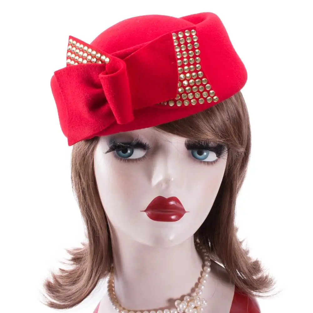 Женские винтажные фетровые шляпы таблетки из 100% шерсти|ladies pillbox hats|pillbox hathats for |