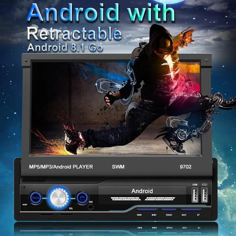 SWM 9702 1Din Android 8.1 Car Radio 7