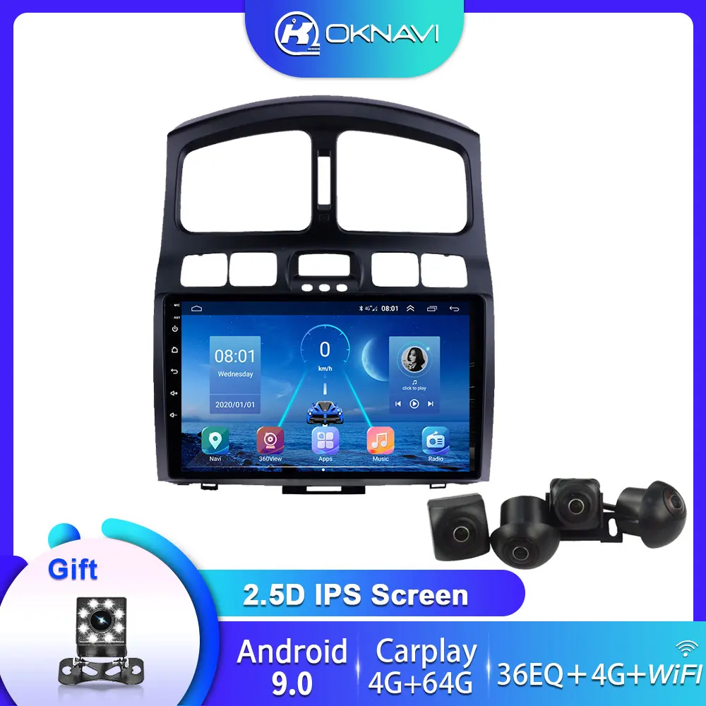 

For Hyundai Santa Fe SM 2000-2012 GPS Navigation Car Multimedia video Player 2 Din Radio No DVD With Camera WIFI Bluetooth SWC
