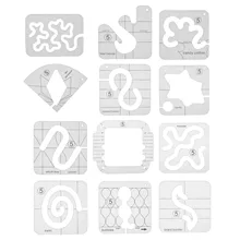 Şekilli dikiş Patchwork cetvel çok fonksiyonlu akrilik cetvel DIY işleme dikiş cetvel şablon Patchwork aracı dikiş araçları