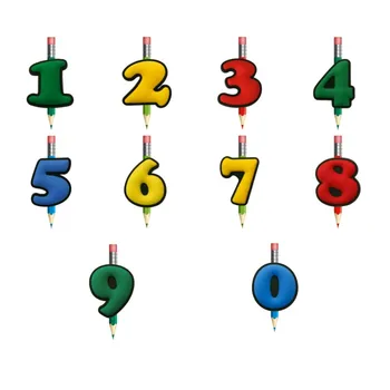 

8pcs/set Numbers PVC Pencil Toppers Colorful Pen Grips Pencil Cap School/Office Supplies Student Stationery Kids Christmas Gift