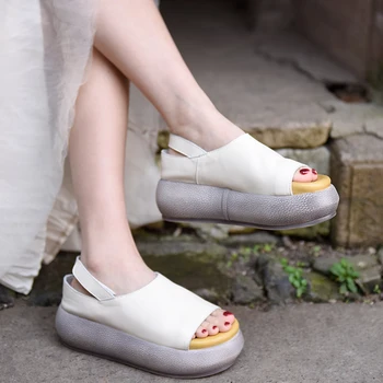 

Artmu Original Thick Heels Sandals Ladies Closed-toe Shoes Platform Shoes Women's 2020 New Style Summer Double Purpose Shoes