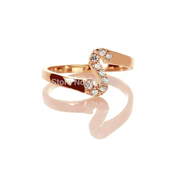

AILIN Custom Name Rings Personalized Cut 1 Initial With Birthstone Ring Unique Rose Gold Color Ring For Women