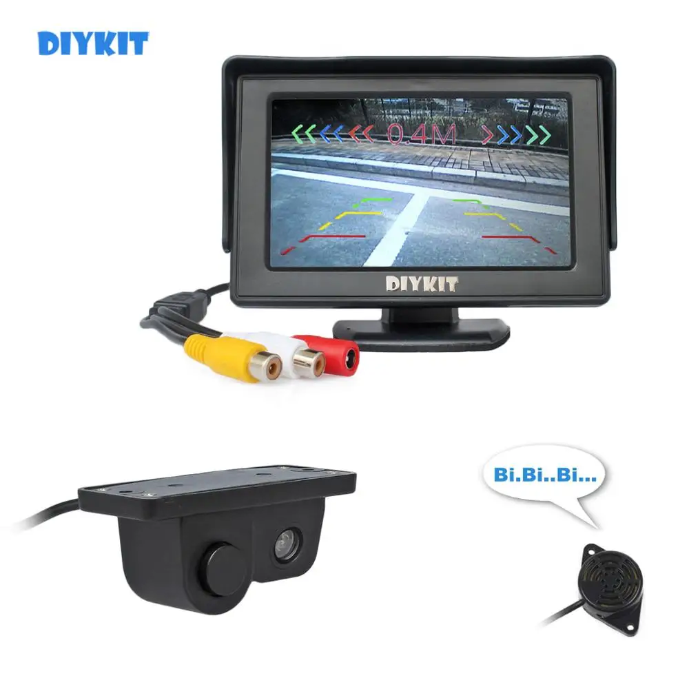 Система парковки DIYKIT 2 в 1 проводная 4 3 дюйма цветной TFT ЖК-монитор +
