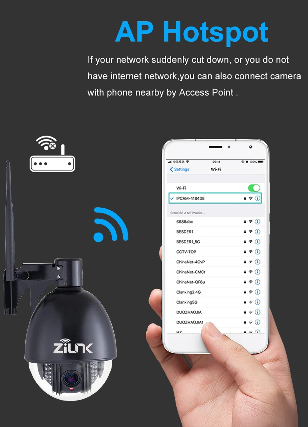 4 дюйма WI-FI IP PTZ Камера 1080P 5X зум Авто фокус 2,7-13,5 мм на открытом воздухе Беспроводной безопасности Камера металлический корпус Скорость купольная ИК 60 м