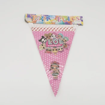 

Original Birthday Party Decorations Kids LOL Dolls Surprise DIY Theme Decoration Supplies Wedding Pennant Pull Flag