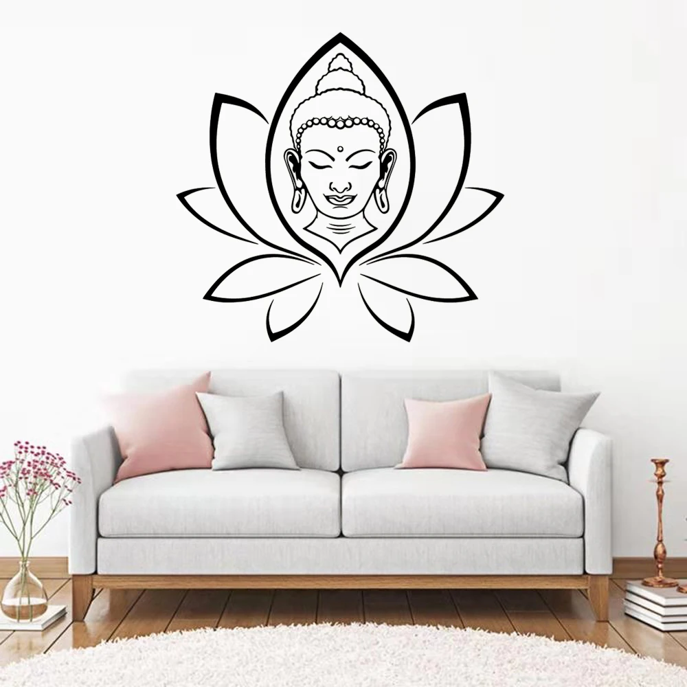 Heiligen Buddha Aufkleber religion vinyl Wand Aufkleber Für Wohnzimmer Aufkleber Decor Wandbild Schlafzimmer Wand Kunst Abziehbilder muurstickers