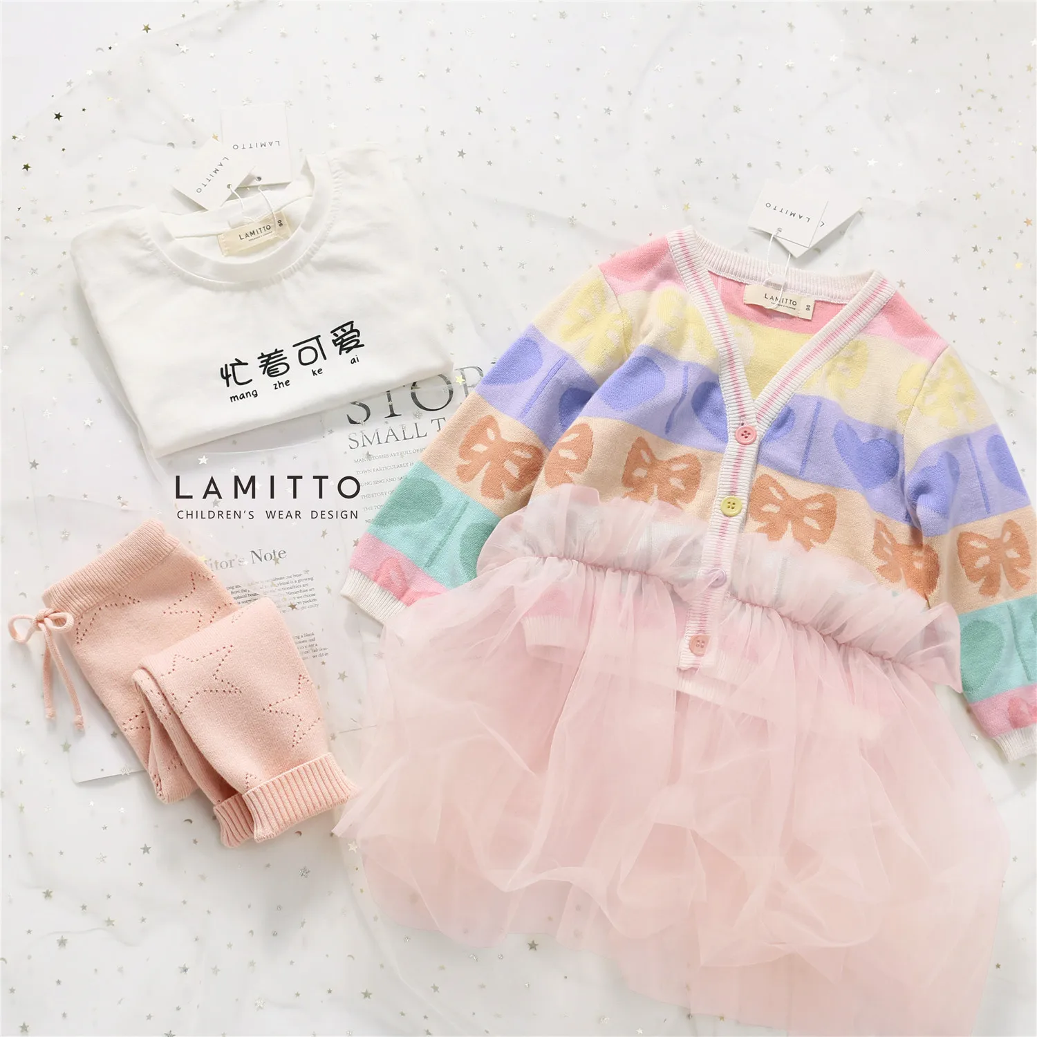 Tonytaobaby/новая осенне-зимняя одежда для девочек и маленьких детей, милое Сетчатое платье принцессы