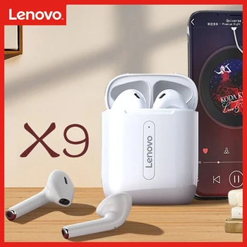 

Lenovo X9 Bluetooth Headset Wireless Sports Binaural Mini Running Headset Smart Noise Canceling Earphones