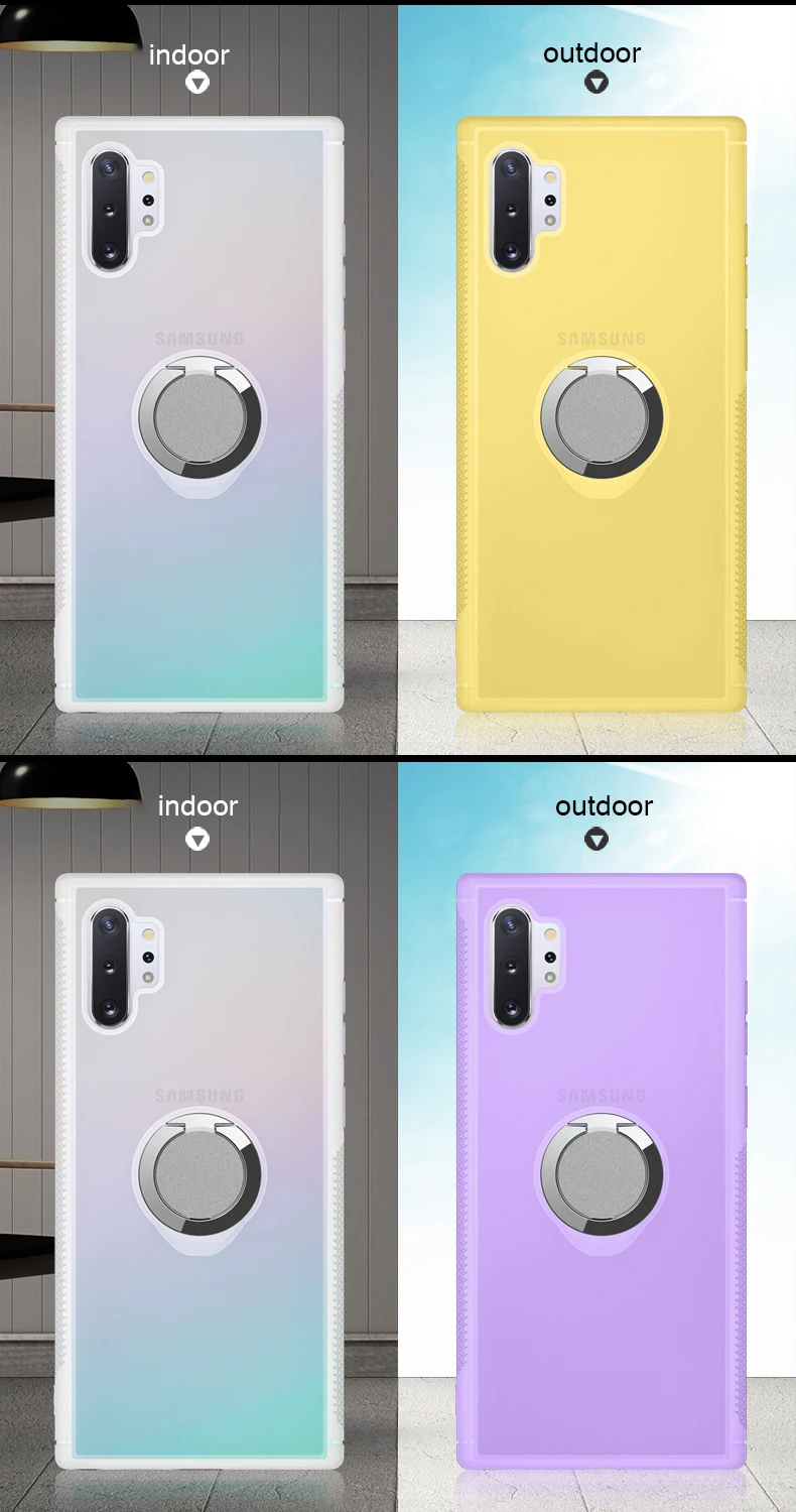 Ikrsses для samsung Galaxy Note 10 УФ Обесцвечивающий чехол для телефона для Galaxy Note 10 Plus прозрачный мягкий ТПУ Автомобильный кронштейн