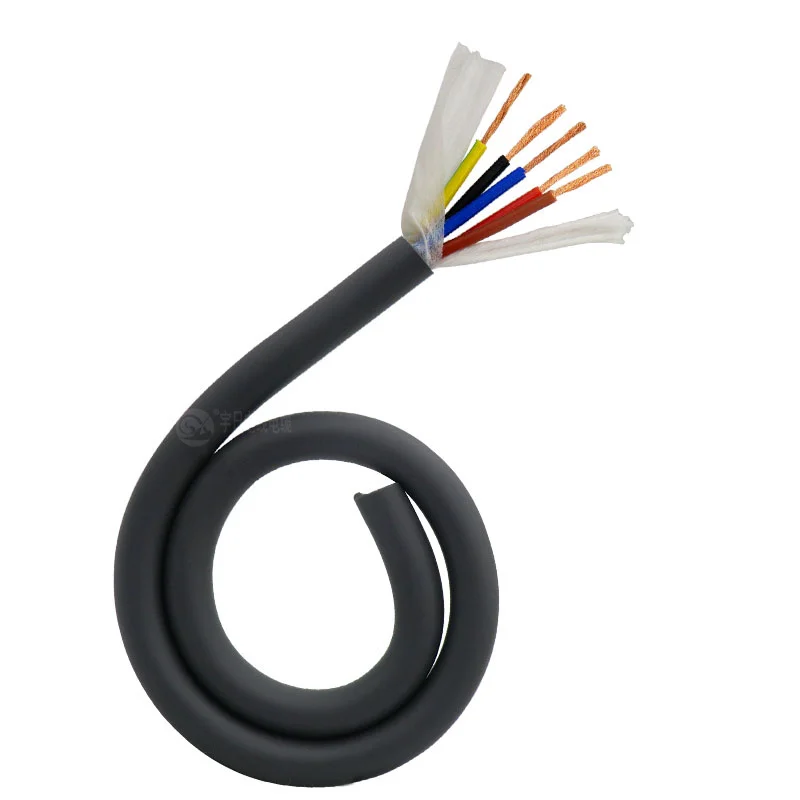 

Gray Towline Wire 5 core 0.3, 0.5, 0.75 ,1,1.5mm² with High Flexibility TRVV Gray Drag Chain Cable 5m (22,20,18 ,17,16 AWG)