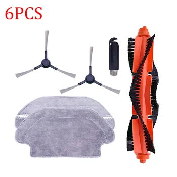 

2pcs of Mop Cloth & 1pc Cleaning Tool & 2pcs Side Brushes & 1pc Roller Brush for Xiaomi STYJ02YM Robot Vacuum Cleaner Parts